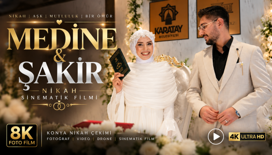 Medine & Şakir | Konya Nikah Sinematik Filmi | Karatay Nikâh Çekimi | 8K Foto Film